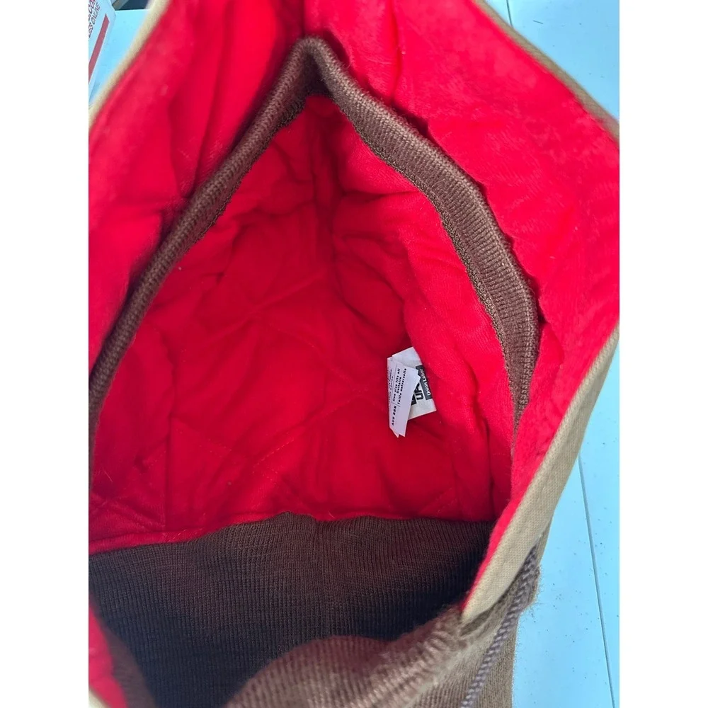 Carhartt Hood Face Mask Unisex OS Brown Quilted Lining Workwear Winter Warm